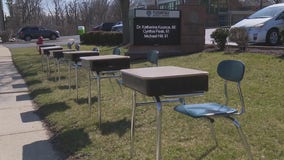 Memorial outside suburban middle school honors victims killed in Nashville