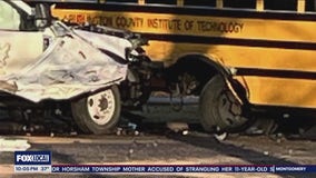 School bus, truck collide, injuring 14 students in Medford