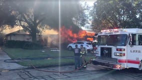 VIDEO: House exploded, caught fire in La Porte