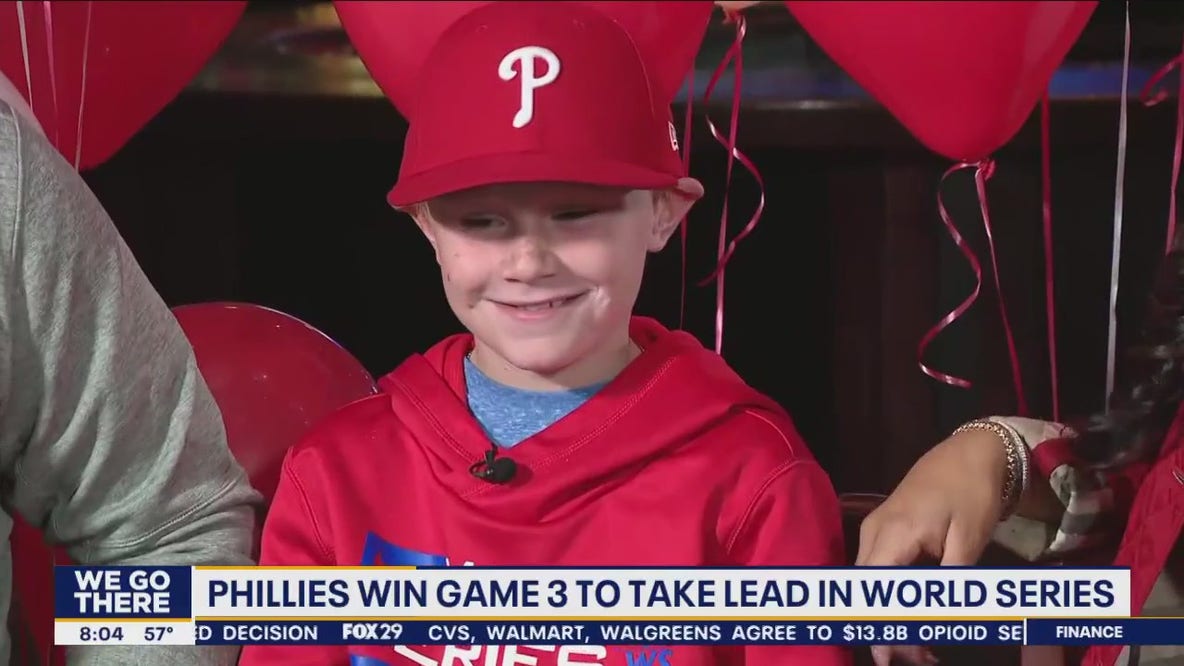 Local boy catches Bryce Harper home run during historic Game 3