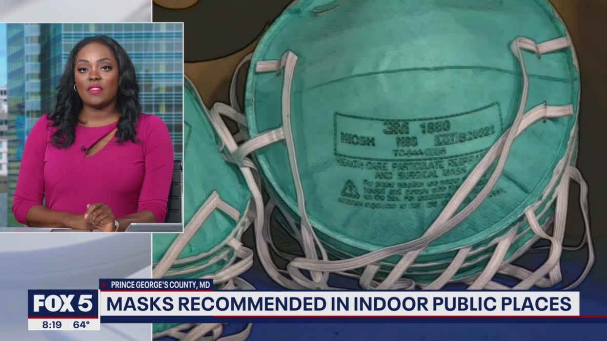 Prince George's County recommending mask-wearing in indoor public places as COVID-19 cases rise