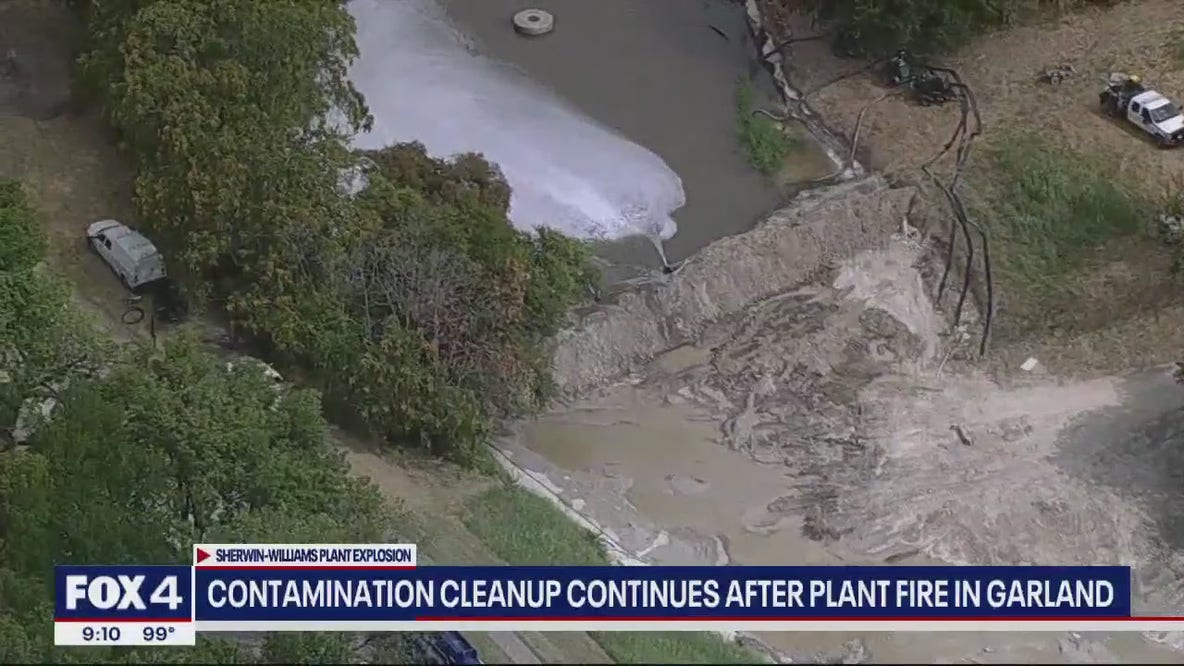 Contamination cleanup continues after plant fire