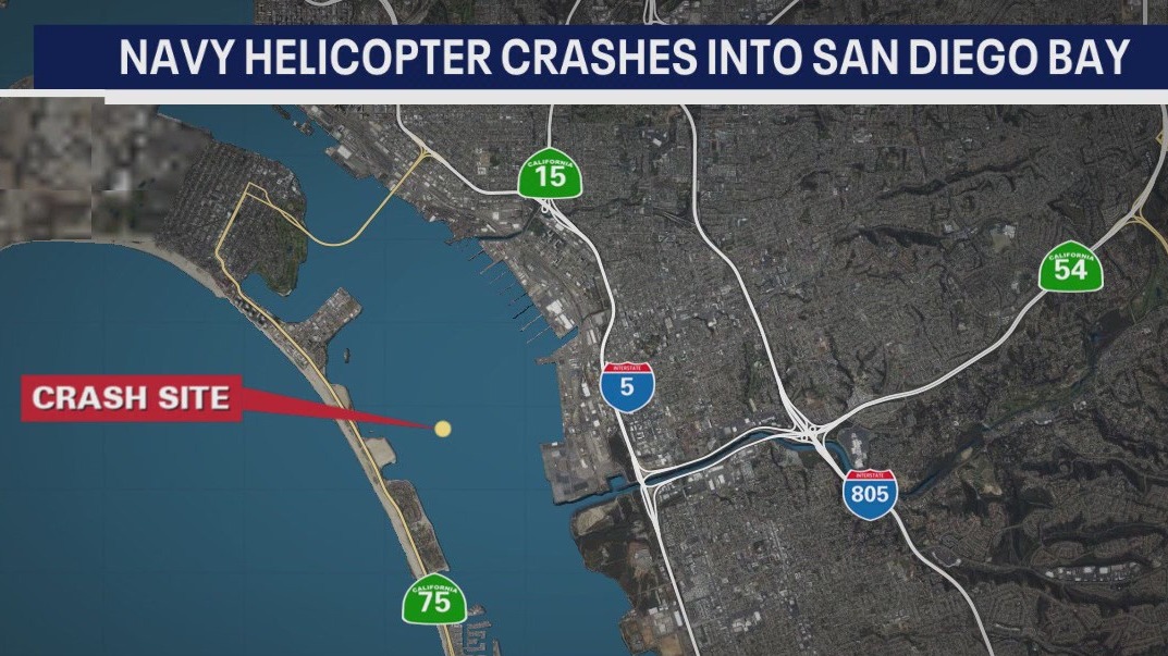 Navy helicopter crashes into San Diego Bay