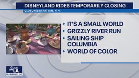 Disneyland rides temporarily closing