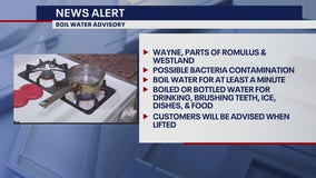 Boil water advisory in place for Wayne, parts of Westland and Romulus