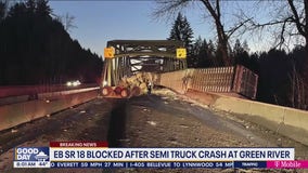 Semi crash blocks EB SR-18