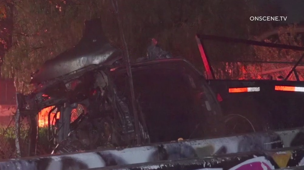 Deadly crash on slick roads closes 105 Freeway