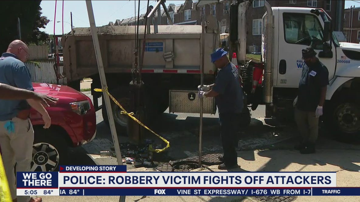 Robbery victim fights off attackers in Philadelphia, police say