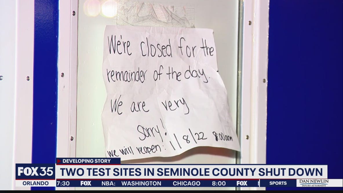 2 COVID-19 test sites in Seminole County shut down