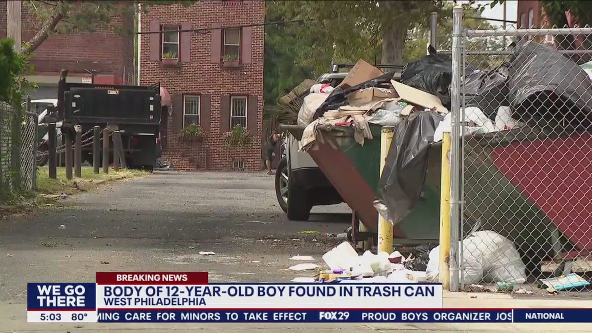 Boy, 12, dead in trash can, gunshot wound to the head
