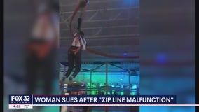 Chicago area woman sues, says 'zip line malfunction' nearly killed her