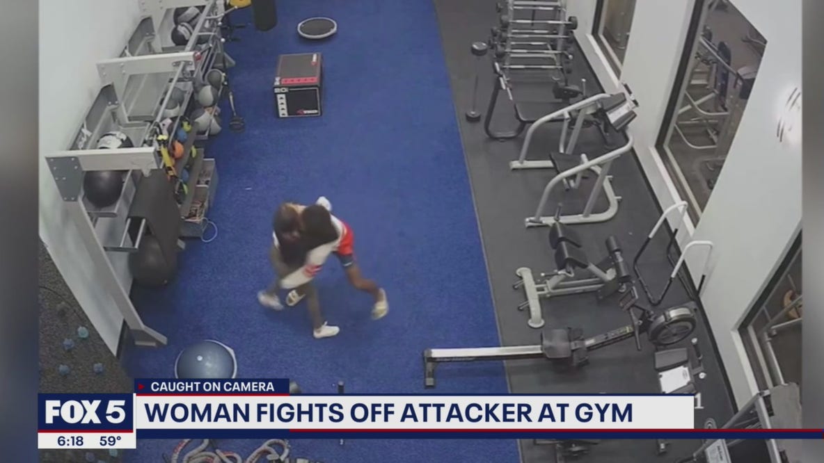 Woman fighting off attacker at Florida gym caught on surveillance video