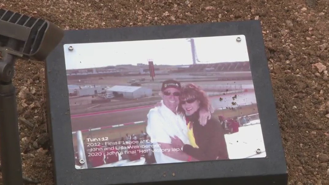 Austin woman surprised with gift from COTA track to commemorate late husband
