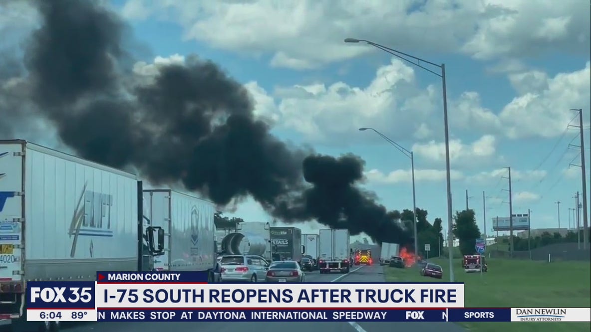 I-75 southbound reopens after truck fire