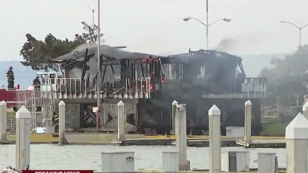 Fire destroys former harbor master's office in San Leandro
