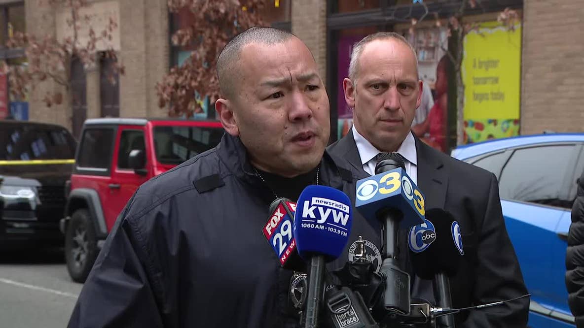 Officials provide update on investigation into shooting outside of federal building in Philadelphia