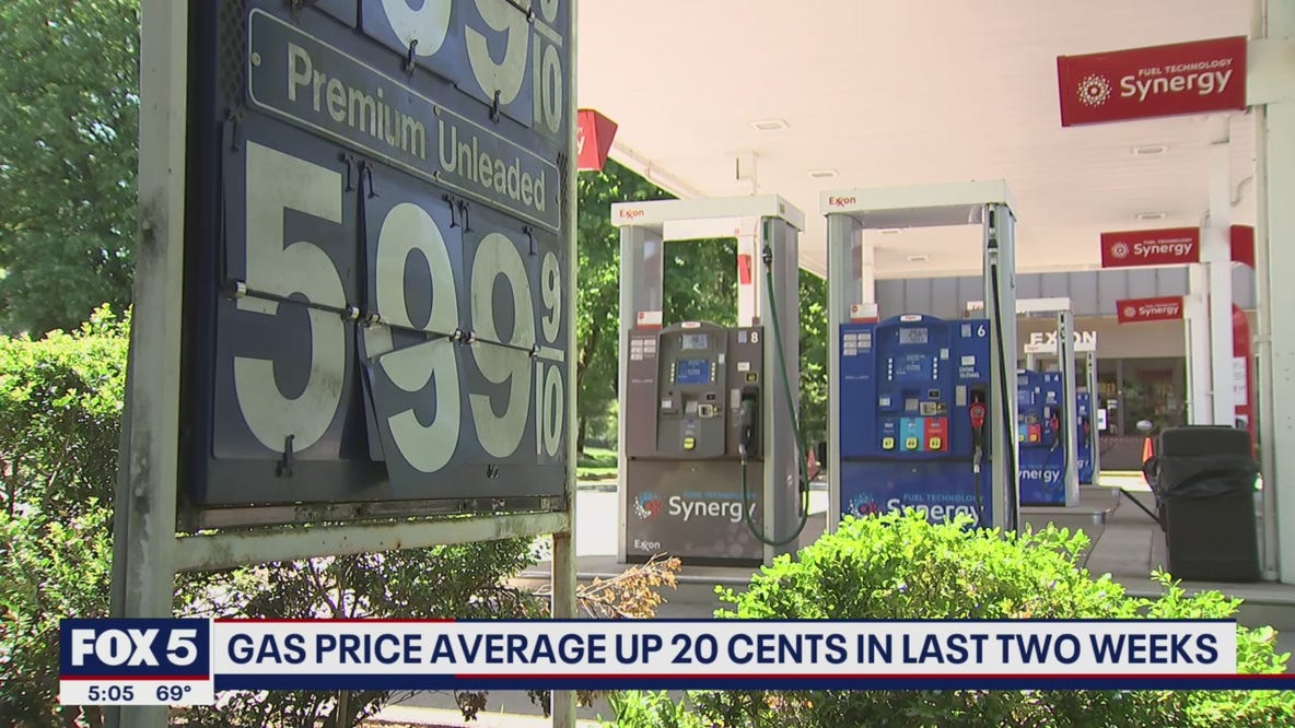 Gas price average up 20 cents in last two weeks