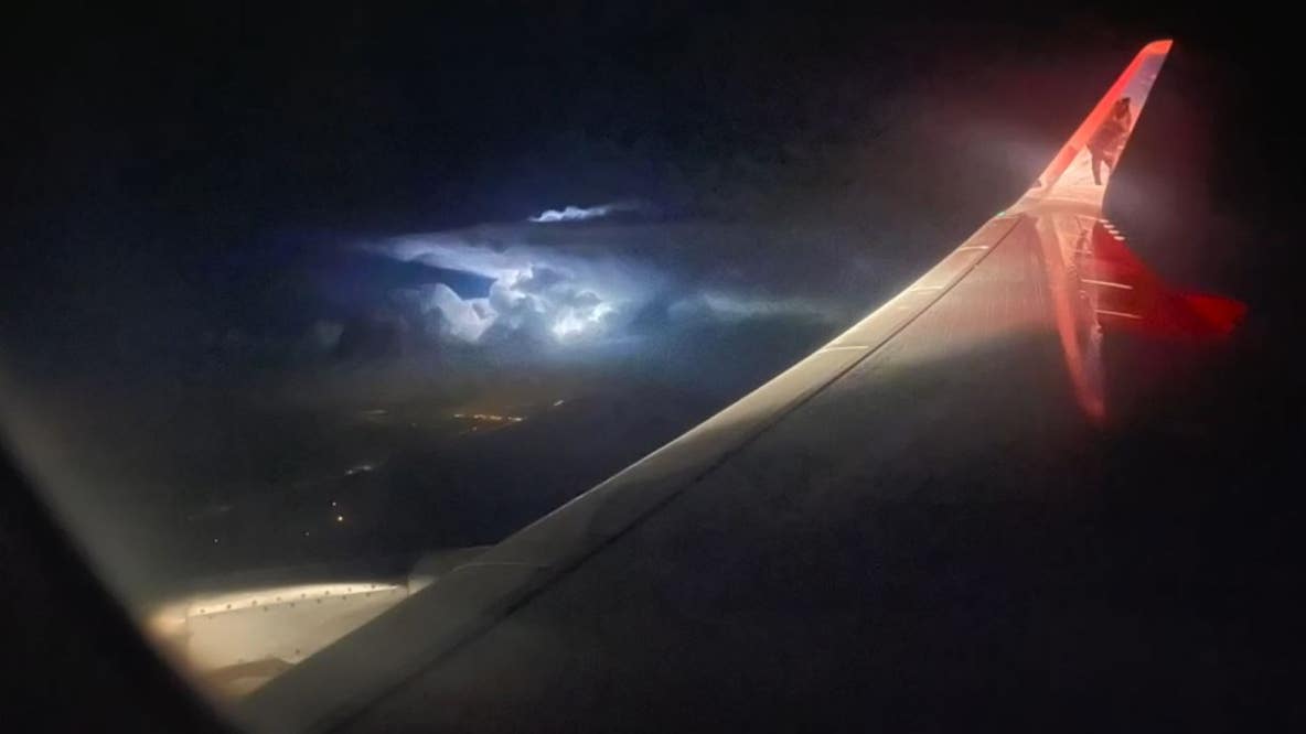 Intense lightning show over Pensacola
