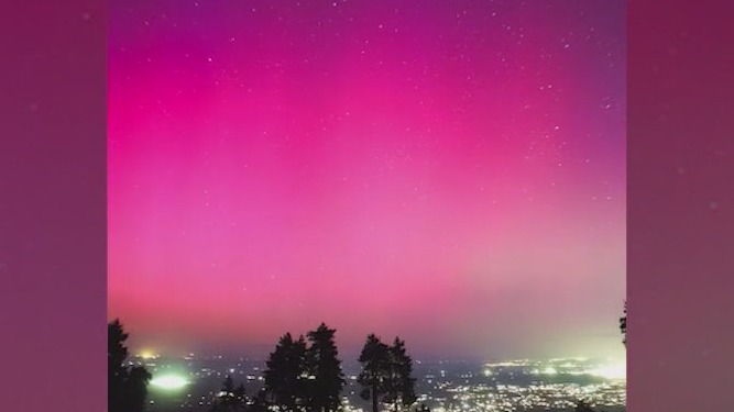 Rare solar storm brings Northern Lights to SoCal