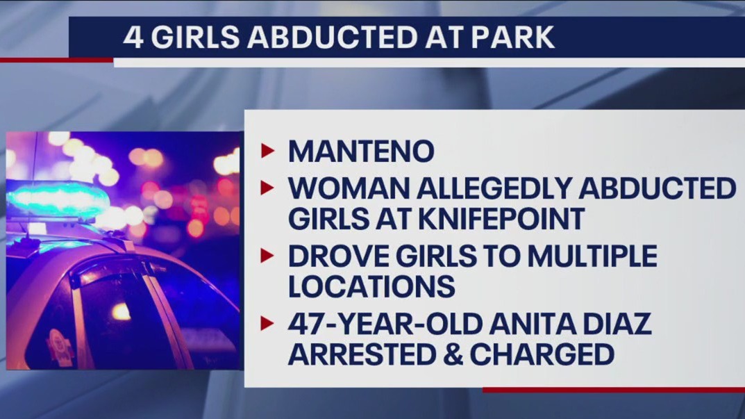 Woman charged with abducting 4 girls from park in Manteno