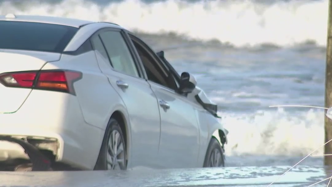 Multiple people injured after car drives through toll booth into the ocean