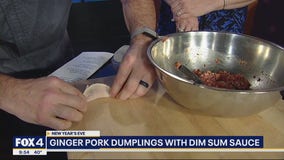 Ginger Pork Dumplings with Dim Sum Sauce