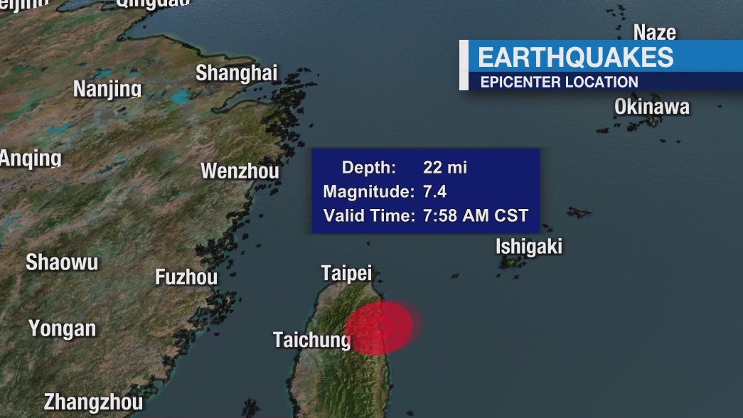 7.5-magnitude earthquake rocks Taiwan