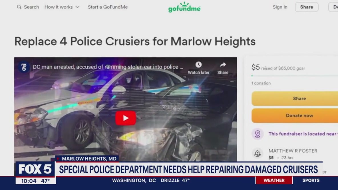 Marlow Heights Police Department launches GoFundMe to fix damaged cruisers