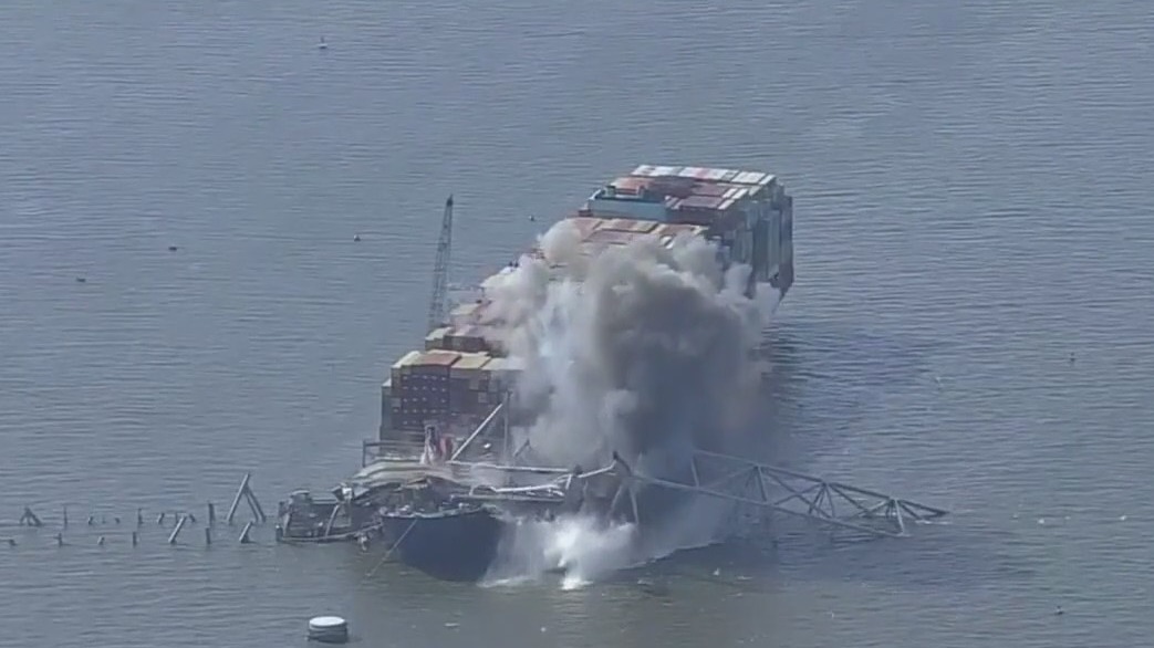 Baltimore Key Bridge: Explosive demolition complete