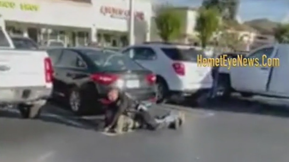 Video shows Hemet police officer punching suspect