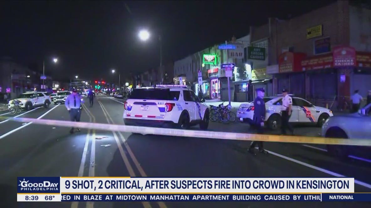 9 shot, 2 critical after suspects fire into crowd in Kensington