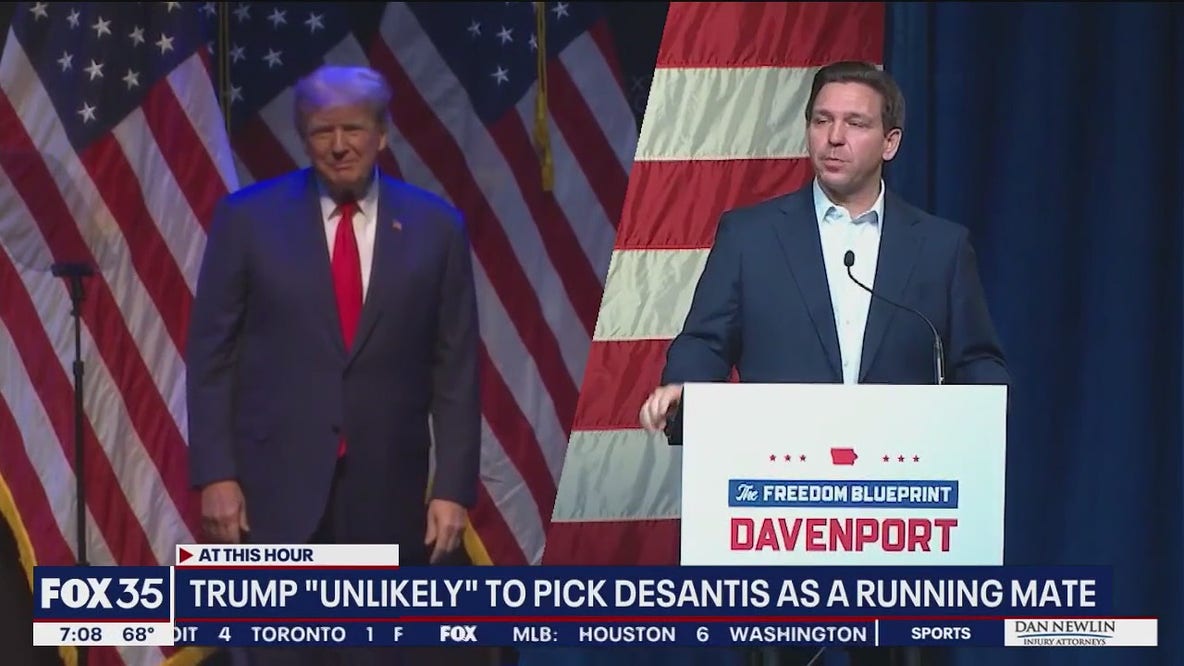 Trump 'unlikely' to pick DeSantis as running mate