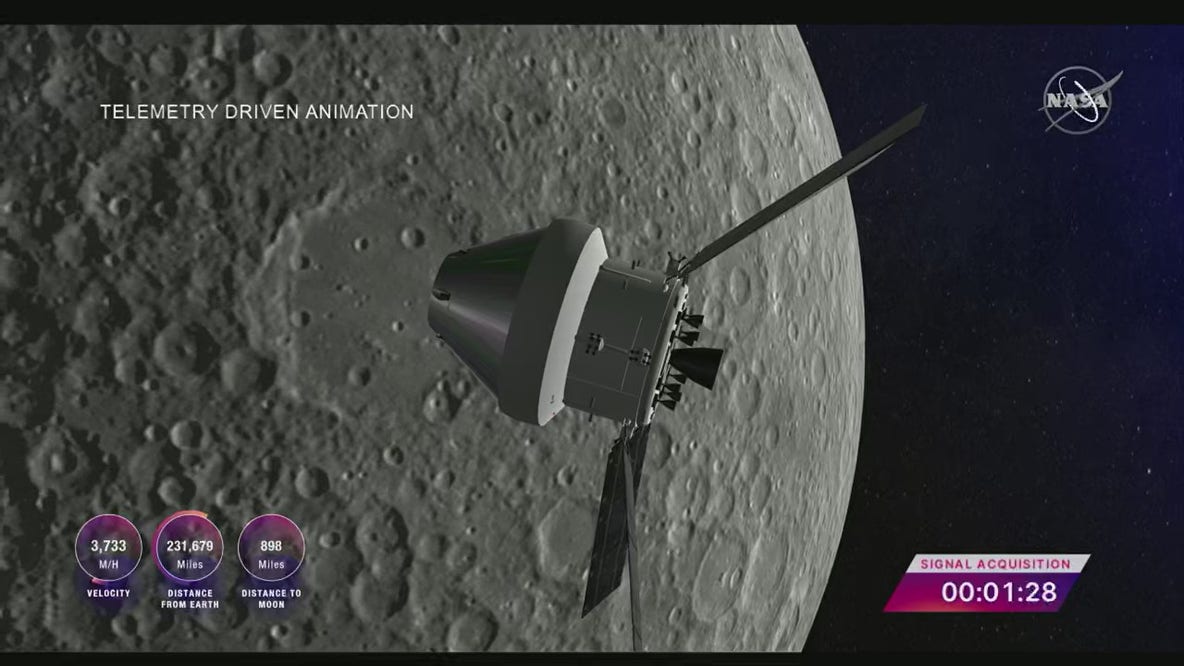 Artemis I capsule buzzes moon; last big step before lunar orbit