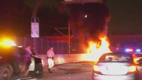At least 1 CHP officer hurt in fiery Paramount crash