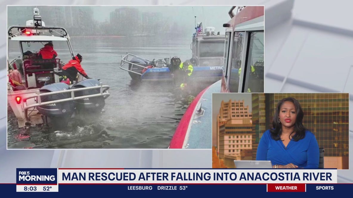 Man rescued after falling into Anacostia River