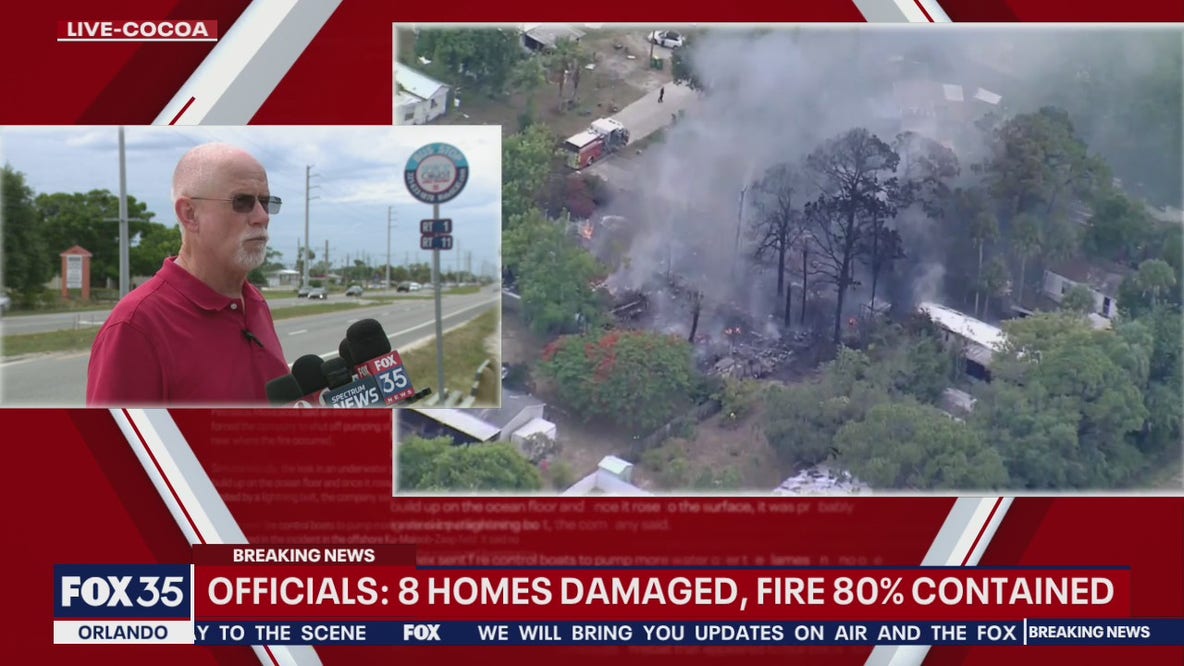 Persimmons Fire: Officials say 8 homes damaged by Brevard fire
