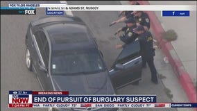 Police chase ends with PIT maneuver, guns drawn