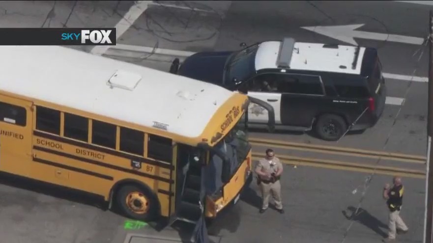 Person hit, killed by school bus in LA County