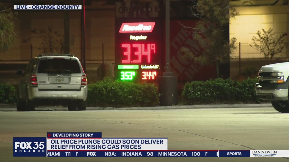 Oil price plunge could soon deliver relief from rising gas prices