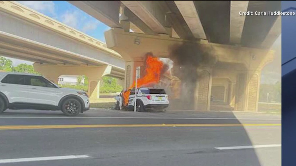 Seminole County Deputy pulled from car after fiery crash