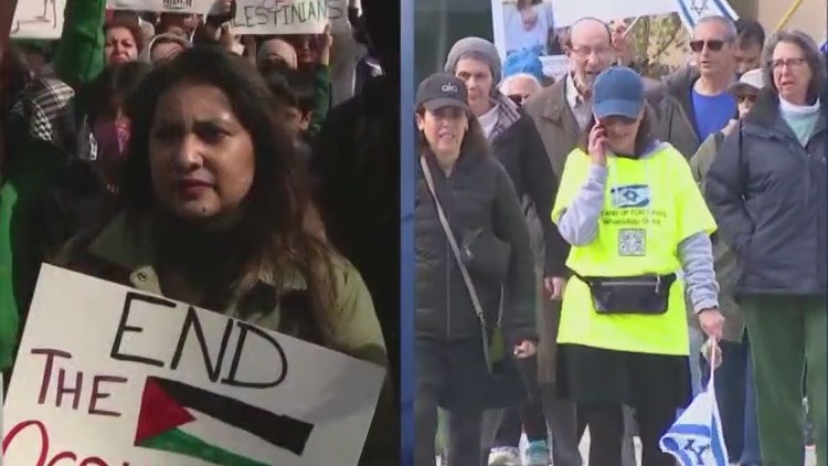 Israel, Palestinians supporters hold local rallies