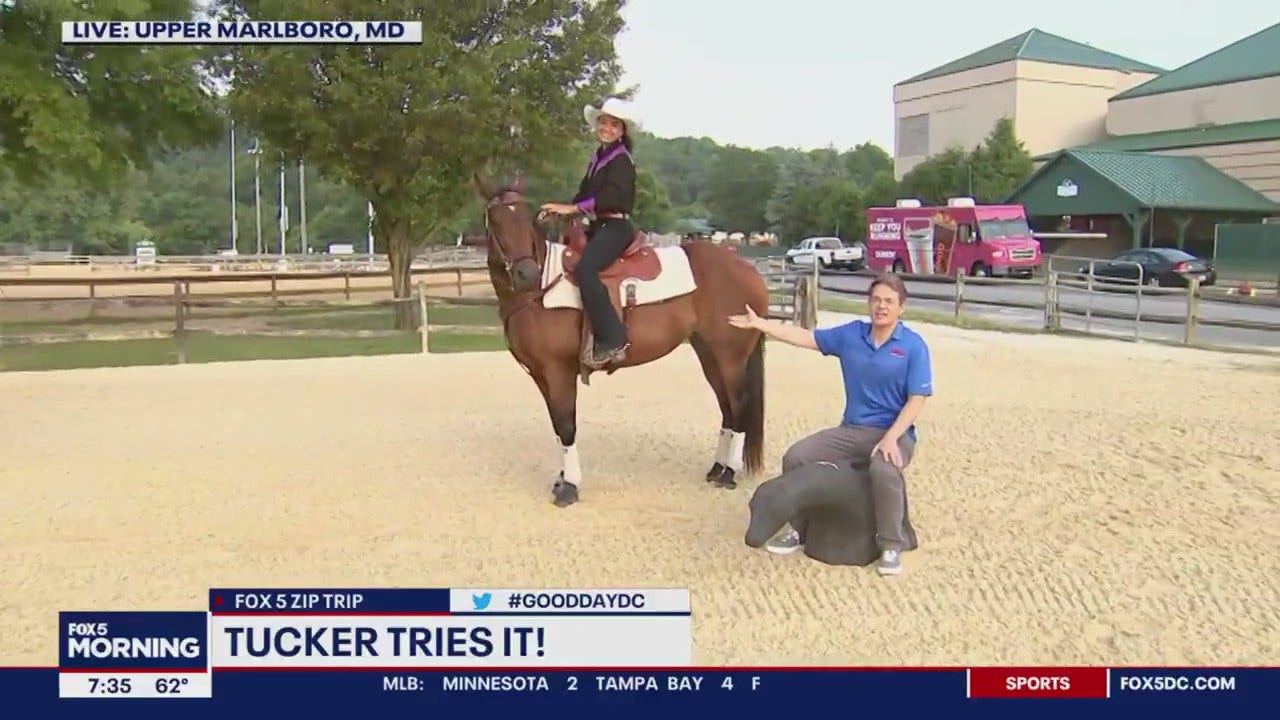 Tucker Tries It at the Rodeo! | FOX 5 DC