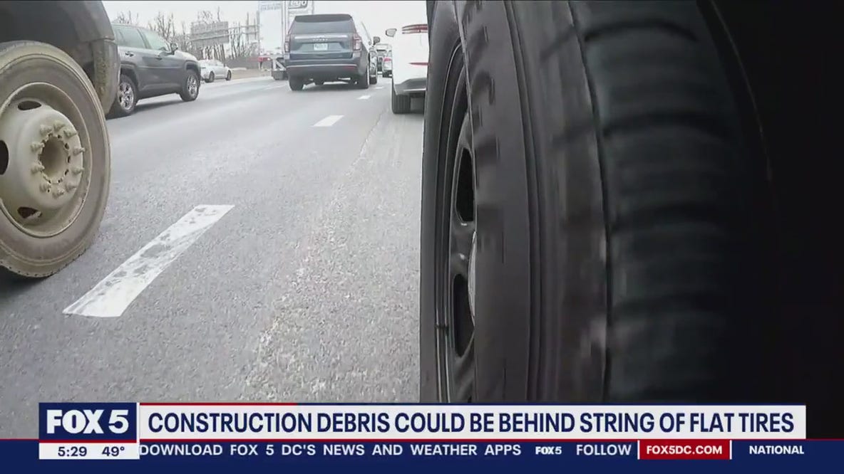 Construction debris could be behind string of flat tires in Virginia