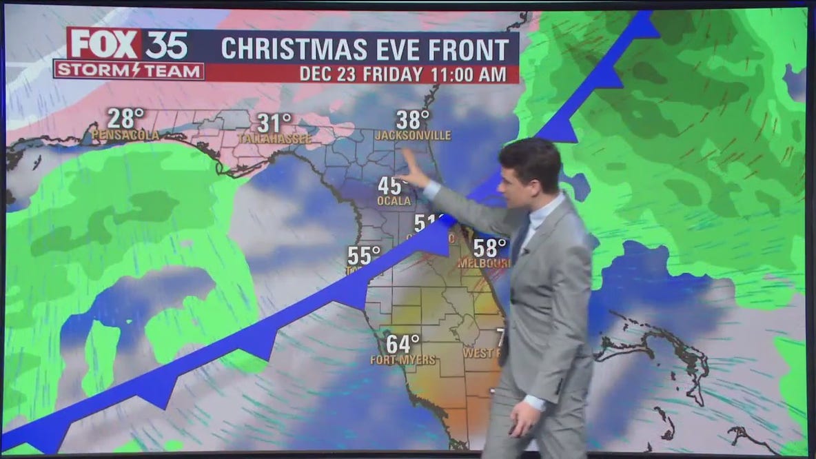 Strong cold front could make snow possible in Florida for Christmas, forecasters say