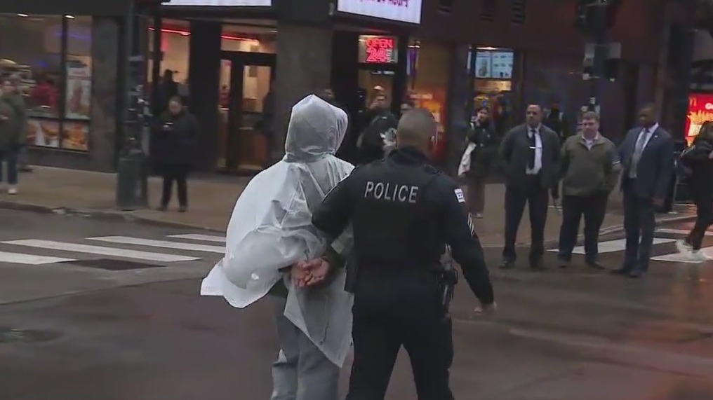 Protesters arrested near Chicago's Federal Plaza