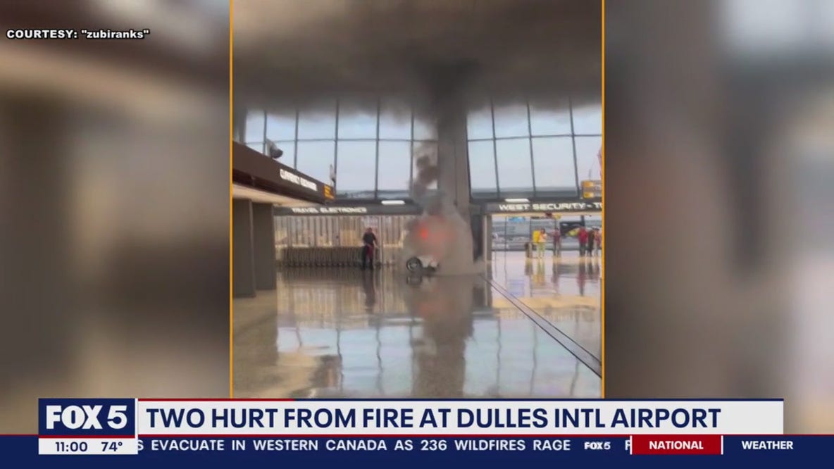 Two injured after segway catches fire at Dulles International Airport