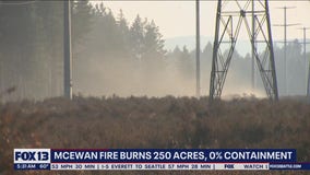 McEwan Fire burns 250 acres; 0% contained