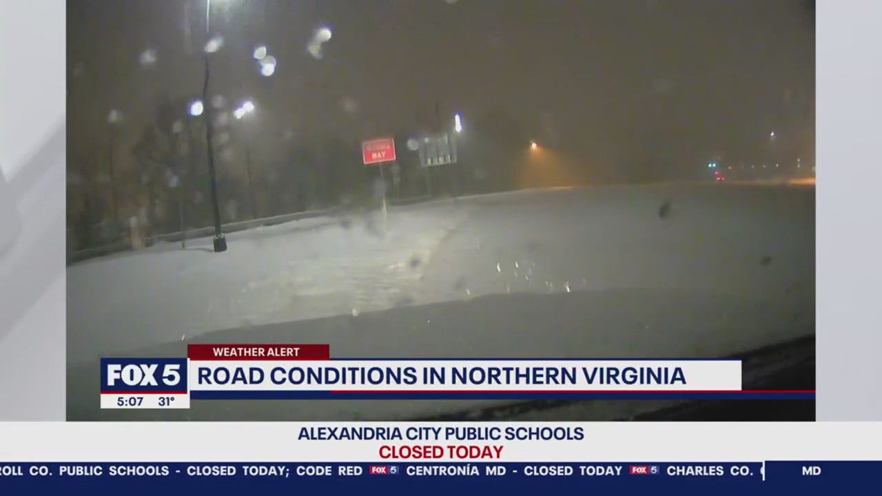 Virginia road conditions Snow covered roadways make for hazardous