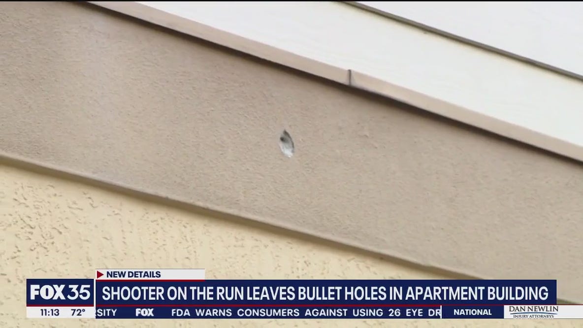 Shooter leaves bullets holes in apartment building
