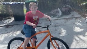 Boy gifted with new bike after his was stolen